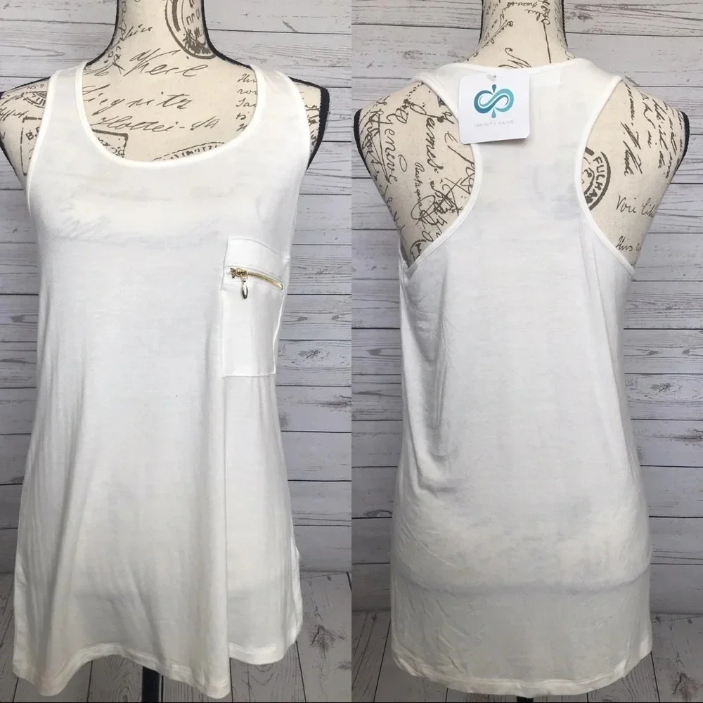 Infinity‎ Raine Racerback Tunic Size Small NEW - Picture 2 of 2